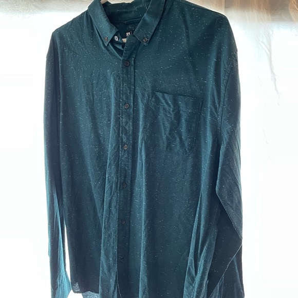 Heather Green Button Down - Picture 2 of 3